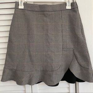 zara plaid skirt